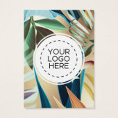 Moderne tropische Florals-Ohrkarte (Rückseite)