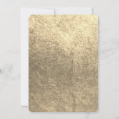 Moderne tropische Gold Elegant Foliage 50. Geburts Einladung (Rückseite)