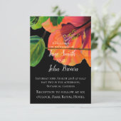 Moderne Tropische Hibiskus Blume Hochzeit Einladung (Stehend Vorderseite)