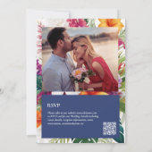 Moderne tropische Hochzeit im Herbst Einladung (Rückseite)