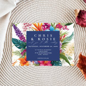 Moderne tropische Hochzeit im Herbst Einladung