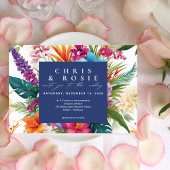 Moderne tropische Hochzeit im Herbst Einladung