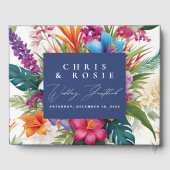 Moderne tropische Hochzeit im Herbst Gästebuch (Rückseite)