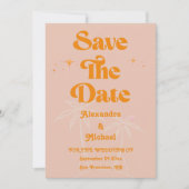 Moderne tropische Hochzeit Save The Date (Vorderseite)