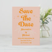 Moderne tropische Hochzeit Save The Date (Stehend Vorderseite)