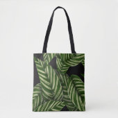 Moderne tropische Leaf-Blätter Muster Tasche (Vorderseite)