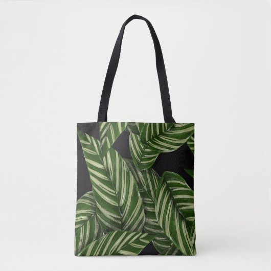 Moderne tropische Leaf-Blätter Muster Tasche (Vorderseite)