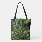 Moderne tropische Leaf-Blätter Muster Tasche (Rückseite)