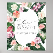 Moderne tropische Liebe ist süße Lieblingsmarke Poster (Vorne)