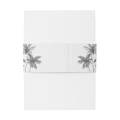 Moderne Tropische Minimalistische Hochzeit Einladungsbanderole (Rückseitenbeispiel)