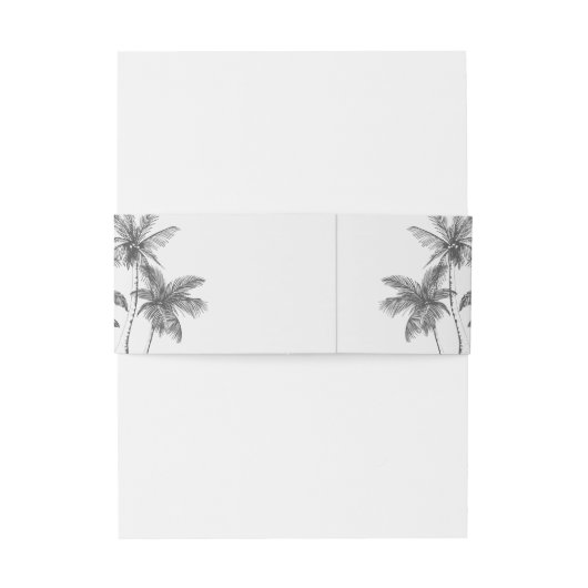 Moderne Tropische Minimalistische Hochzeit Einladungsbanderole (Rückseitenbeispiel)