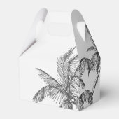 Moderne Tropische Minimalistische Hochzeit Geschenkschachtel (Rückseite)