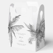 Moderne Tropische Minimalistische Hochzeit Geschenkschachtel (Geöffnet)