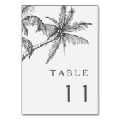 Moderne Tropische Minimalistische Hochzeit Tischnummer (Rückseite)