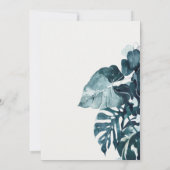 MODERNE TROPISCHE MONSTERA BLUE FOLIAGE WEDD DANKESKARTE (Rückseite)