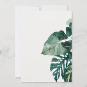 MODERNE TROPISCHE MONSTERA GREEN FOLIAGE WEDD TH DANKESKARTE (Rückseite)