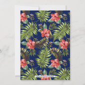 Moderne Tropische Paare Polterabend Einladung (Rückseite)