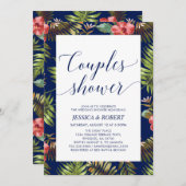 Moderne Tropische Paare Polterabend Einladung (Vorne/Hinten)