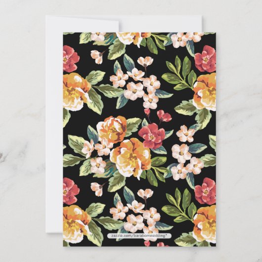 Moderne Tropische Paare Polterabend Einladung (Rückseite)