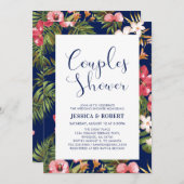 Moderne Tropische Paare Polterabend Einladung (Vorne/Hinten)