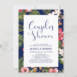 Moderne Tropische Paare Polterabend Einladung