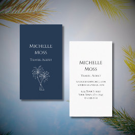 Moderne tropische Palmen der Marine Zeichnend Visitenkarte