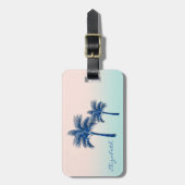 Moderne tropische Palmen, Glitzer Gepäckanhänger (Vorderseite vertikal)