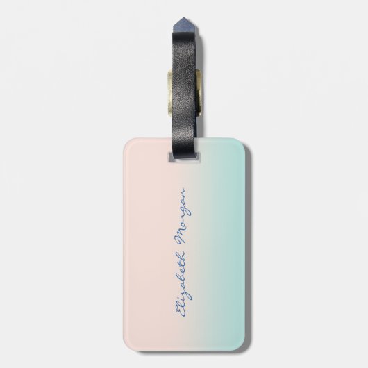 Moderne tropische Palmen, Glitzer Gepäckanhänger (Rückseite vertikal)