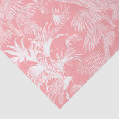 Moderne tropische Palmen, rosa weiß Seidenpapier (Detail)