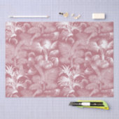 Moderne tropische Palmen Rose Gold Weiß Seidenpapier (Handwerk)