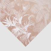 Moderne tropische Palmen Rose Gold Weiß Seidenpapier (Detail)