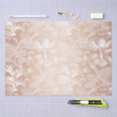 Moderne tropische Palmen Rose Gold Weiß Seidenpapier (Handwerk)