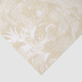 Moderne tropische Palmen Weiße, beige Creme Seidenpapier (Detail)