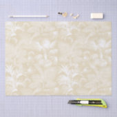 Moderne tropische Palmen Weiße, beige Creme Seidenpapier (Handwerk)