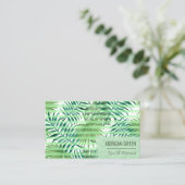 Moderne tropische Pflanze Wellness-Center Retreat Visitenkarte (Stehend Vorderseite)