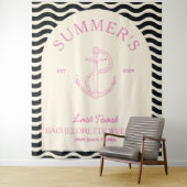 Moderne tropische Rosa Retro Bachelorette Wandteppich (Beispiel)