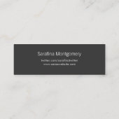 Moderne tropische Rote Palme Blätter Muster Mini Visitenkarte (Rückseite)