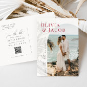 Moderne tropische Save the Date Postkarte