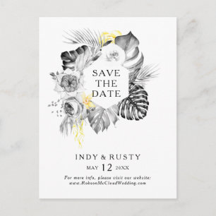 Moderne tropische Save-The-Date-Postkarte Einladungspostkarte