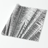 Moderne tropische Schwarzweiss-Palmwedel Geschenkpapier (Ungerollt)
