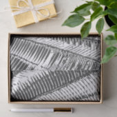 Moderne tropische Schwarzweiss-Palmwedel Seidenpapier (Geschenk)