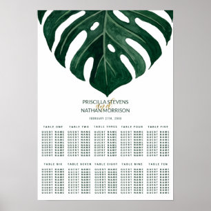 Moderne Tropische Schweizer Käse Gold Seating Char Poster
