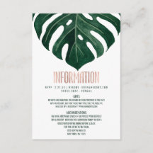 Moderne Tropische Schweizer Käse Leaf Rose Gold De