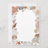 Moderne tropische Seashell Frame Bridal Luncheon Einladung (Rückseite)