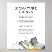 Moderne Tropische Signaturtränke signieren Poster (Vorne)