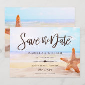 Moderne tropische Sommerfeste Hochzeit Rette D Save The Date (Vorne/Hinten)