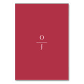 Moderne Tropische Tischnummer (Rückseite)