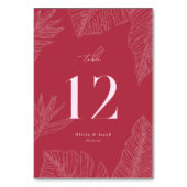 Moderne Tropische Tischnummer (Vorderseite)