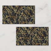 Moderne tropische Vegetation Blue Gold Foliage Visitenkarte (Vorne/Hinten)