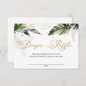 Moderne tropische Vegetation verlasse Goldpreisraf Begleitkarte (Vorne/Hinten)